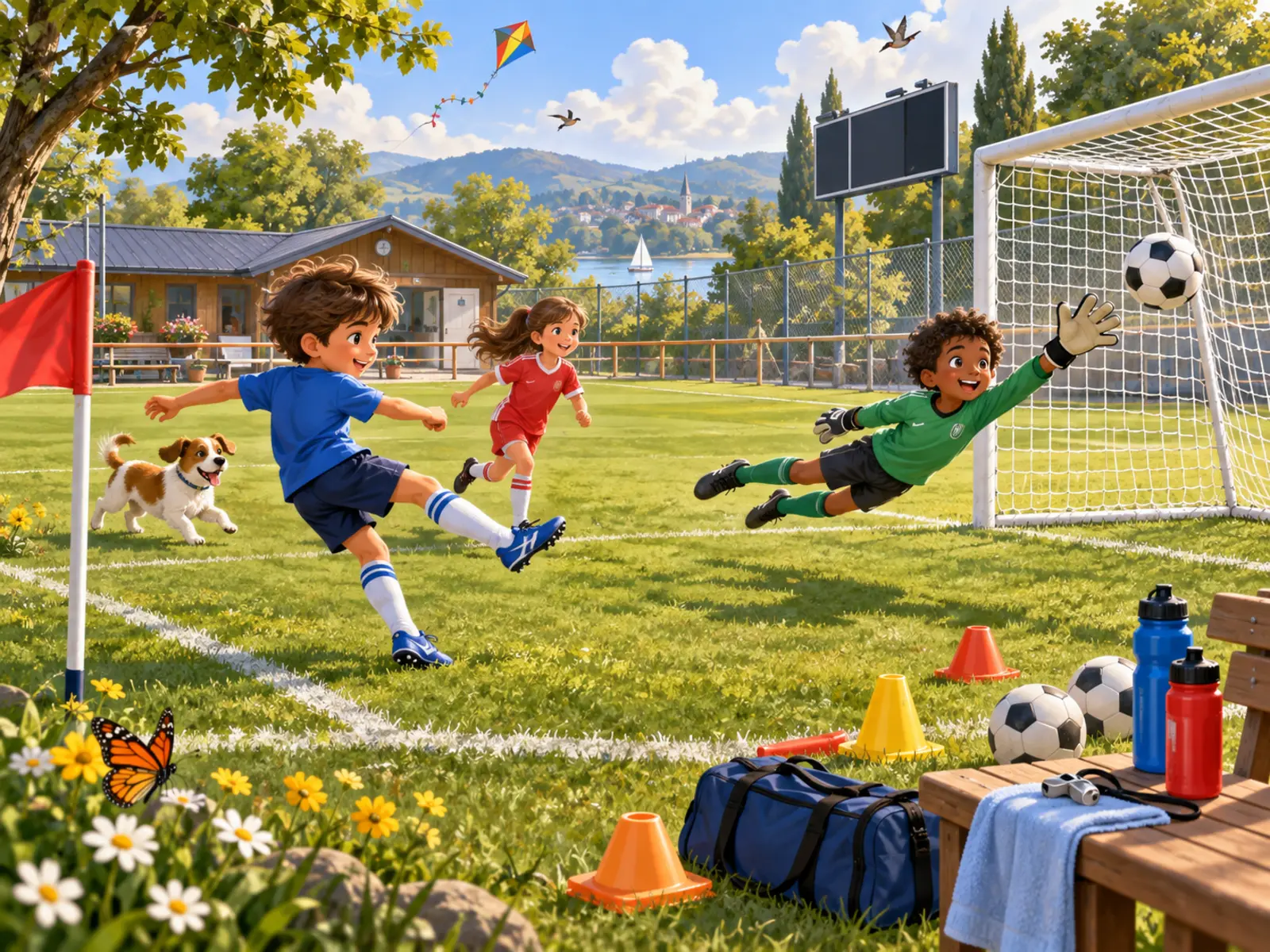 Le match des petits footballeurs — image A
