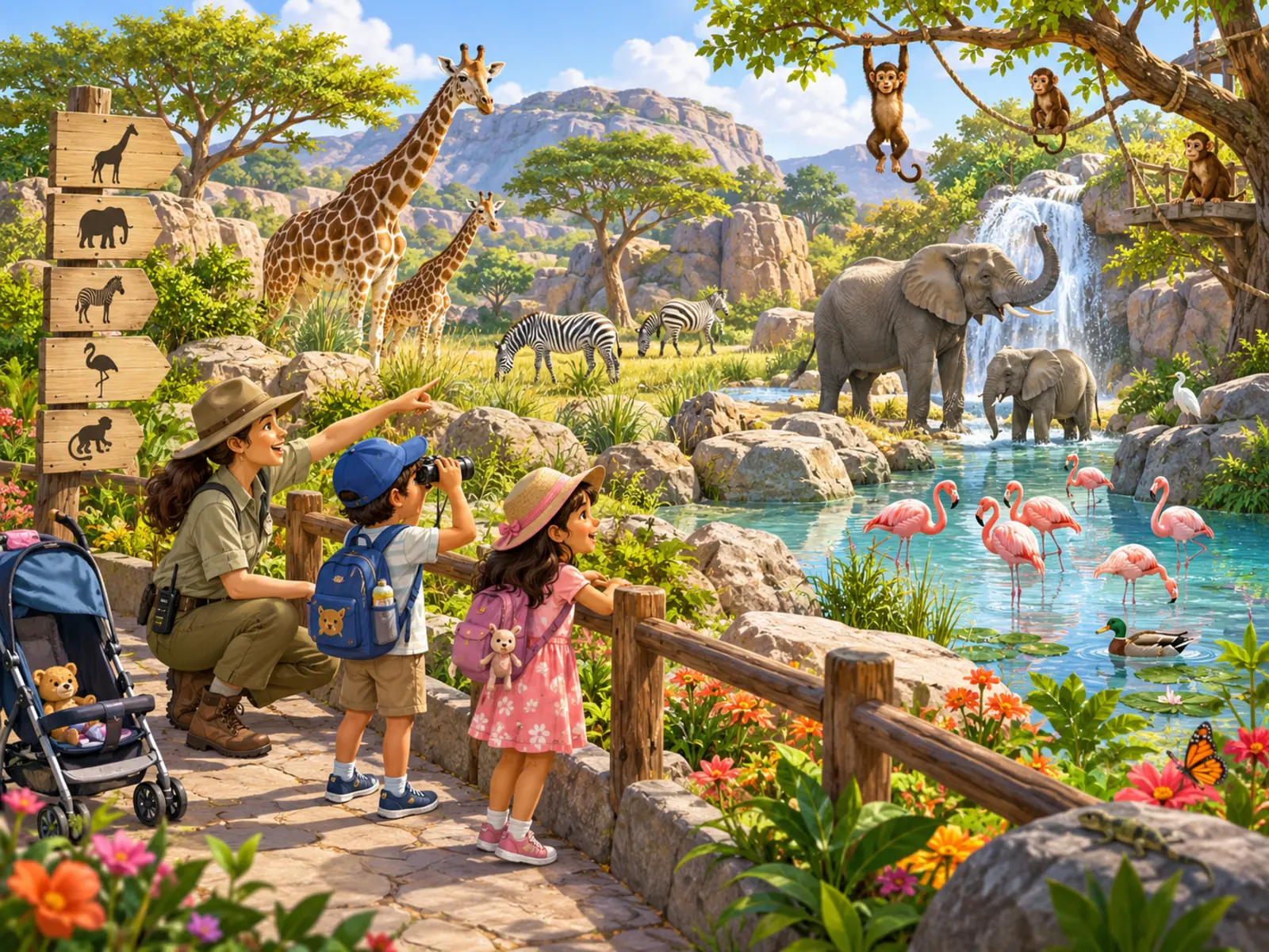Une promenade au zoo — image A