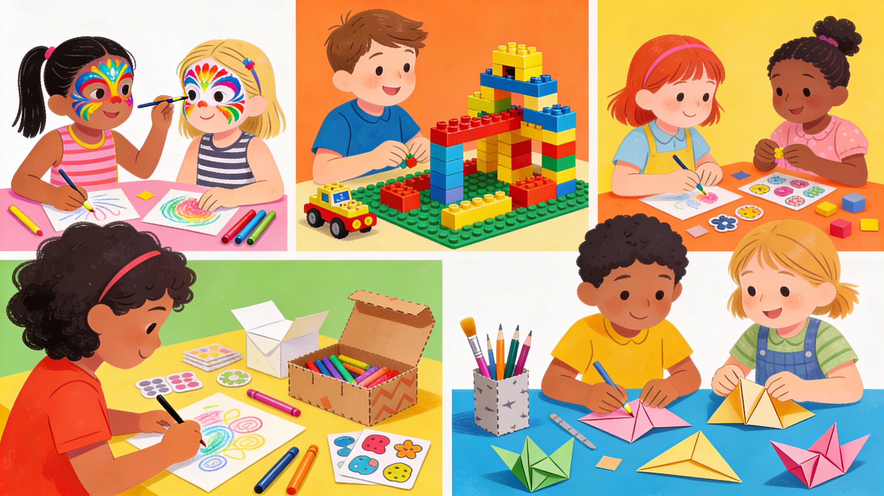 Les 5 profils d'enfants à la kermesse : hyperactif, créatif, compétiteur, anxieux, réfléchi