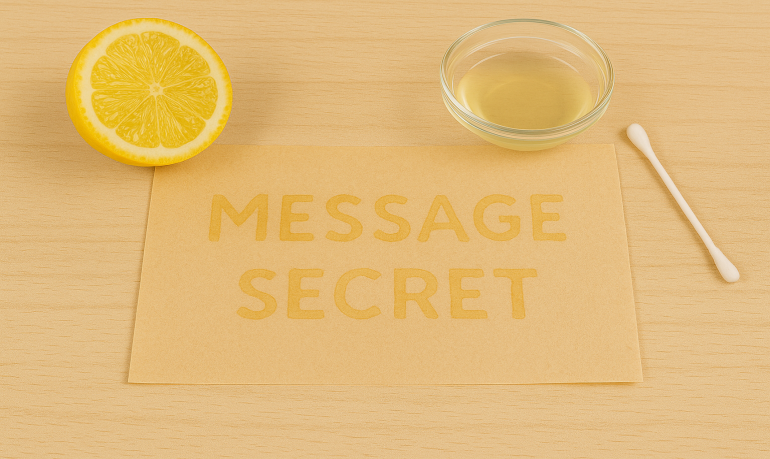 Lettre invisible : écrire un message secret au jus de citron