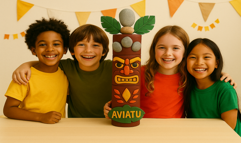 Totem Koh-Lanta : fabriquer un trophée collectif avec les enfants