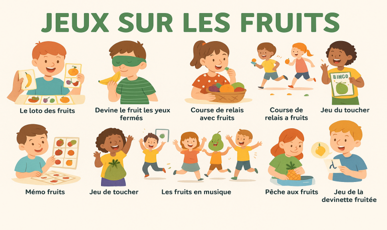 12 jeux sur les fruits pour enfants