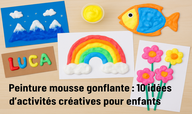 Peinture mousse gonflante : 10 activités enfant originales