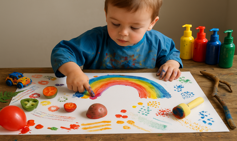 Peinture sans pinceau pour enfants : top 10 idées faciles