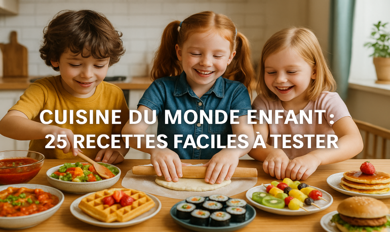 Recettes du monde enfant : cuisine facile et voyage à table