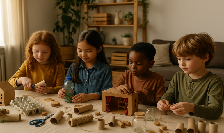 Idées récup’ pour enfants : bricolages faciles à faire