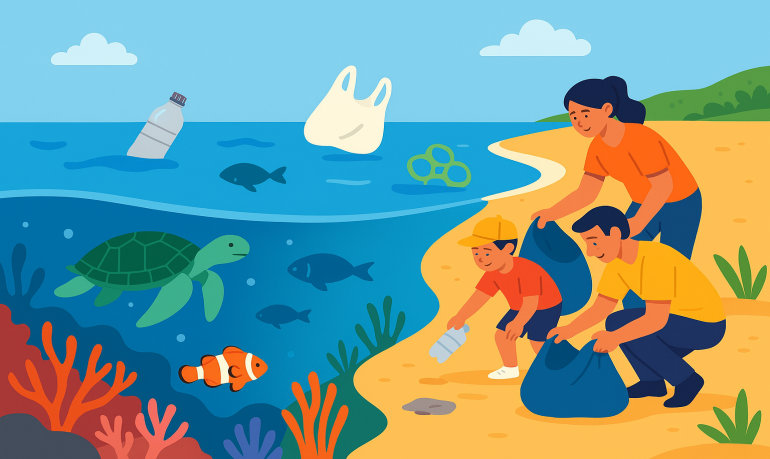 Pollution des océans : explication simple pour les enfants