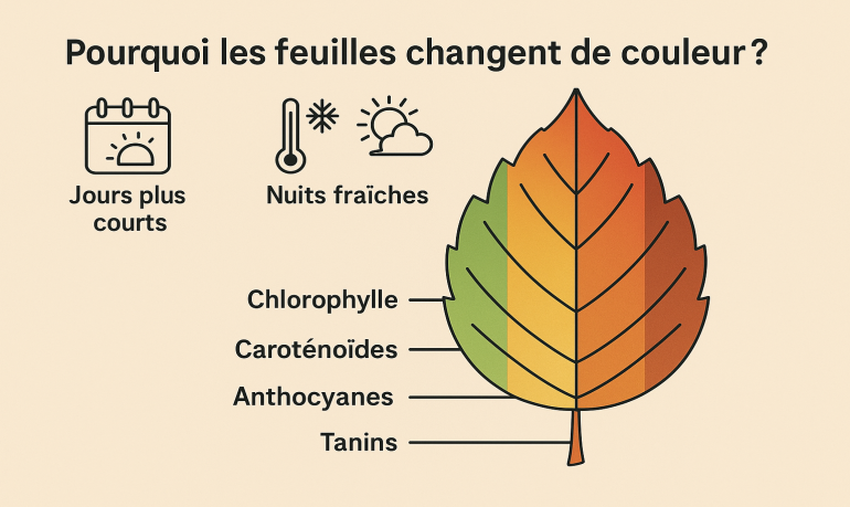Pourquoi les feuilles changent de couleur en automne ?