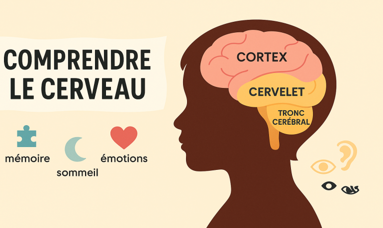 Cerveau expliqué aux enfants : parties, neurones, mémoire