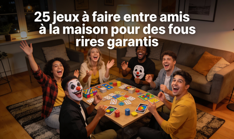 25 jeux à faire entre amis à la maison pour des fous rires garantis