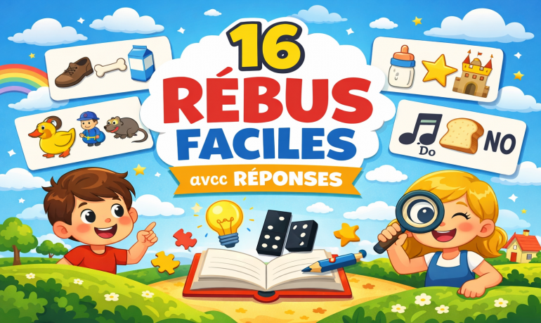 16 rébus faciles avec réponses : jeux amusants en images