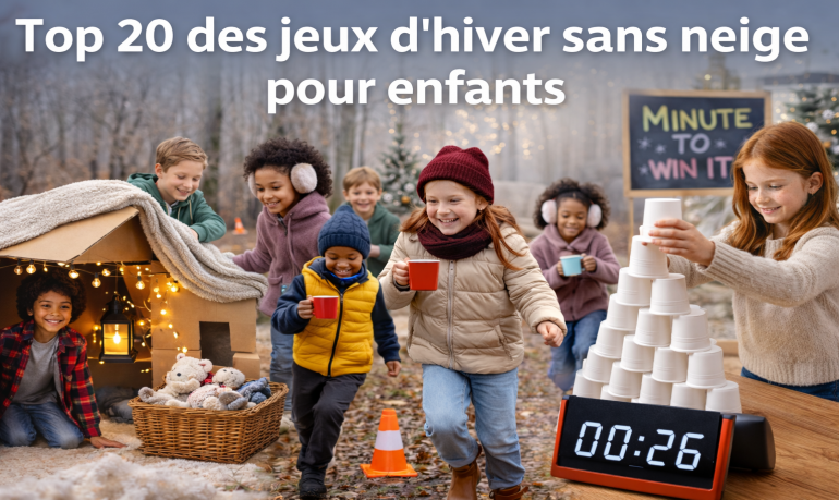 Top 20 des jeux d'hiver sans neige pour enfants