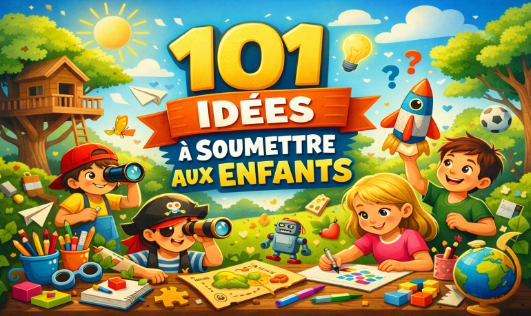 101 idées à soumettre aux enfants quand ils s'ennuient