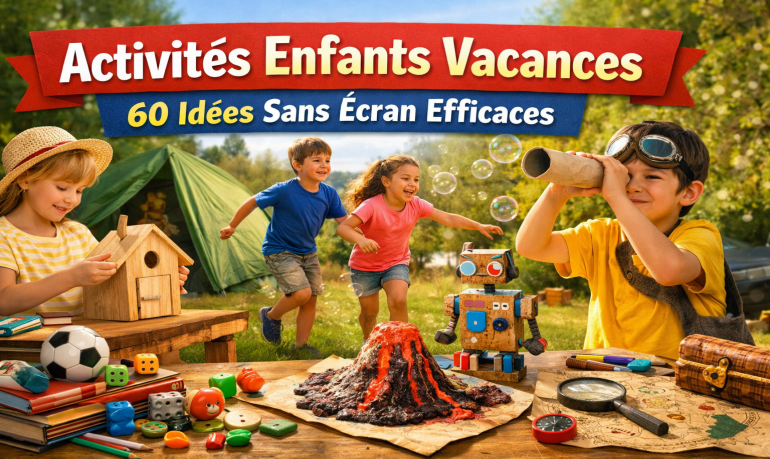 Activités enfants vacances : 60 idées sans écran efficaces