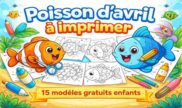 Poisson d'avril à imprimer : 15 modèles gratuits enfants