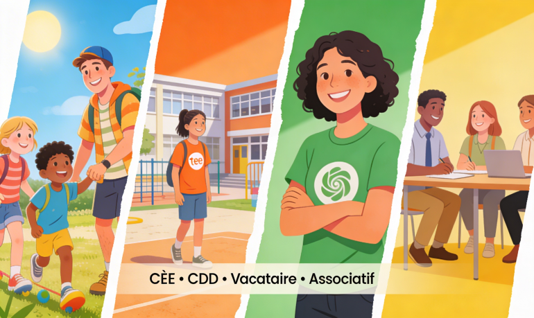 Statuts animateur : CEE, CDD, vacataire, associatif