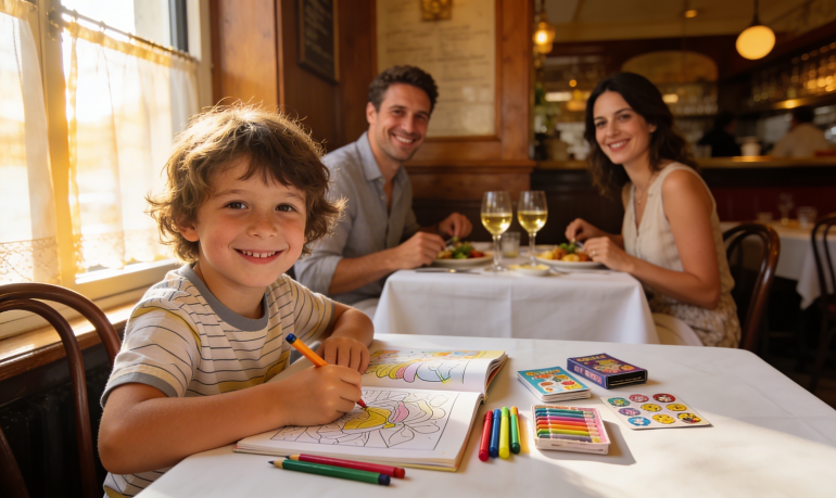 Occuper un enfant au restaurant : 20 idées sans écran