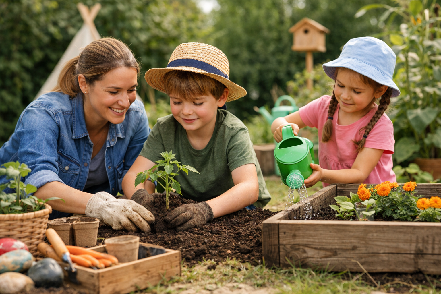 Idées faciles de jardinage enfant pour s'amuser dehors