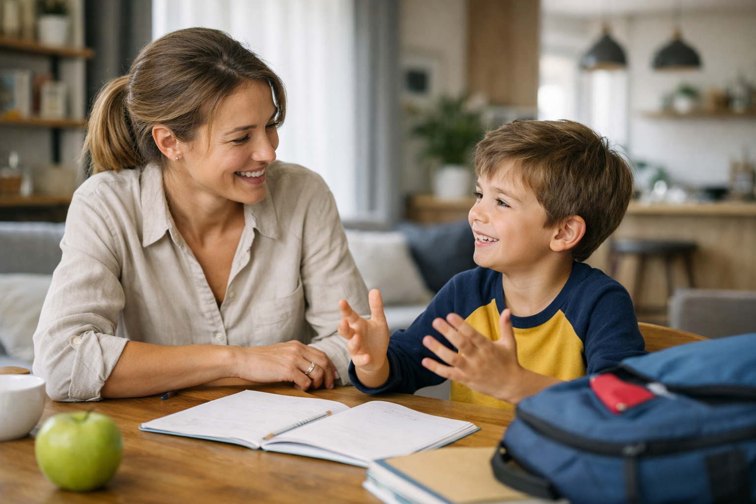 Aider son enfant à raconter sa journée de classe facilement