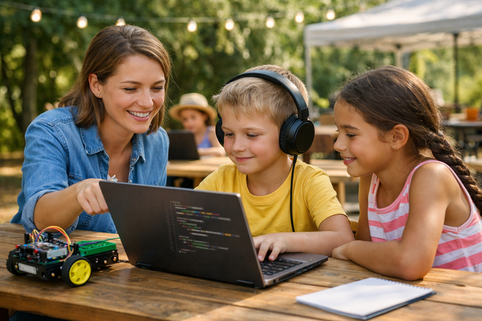 Initiation au code pour enfants en été, stage ludique