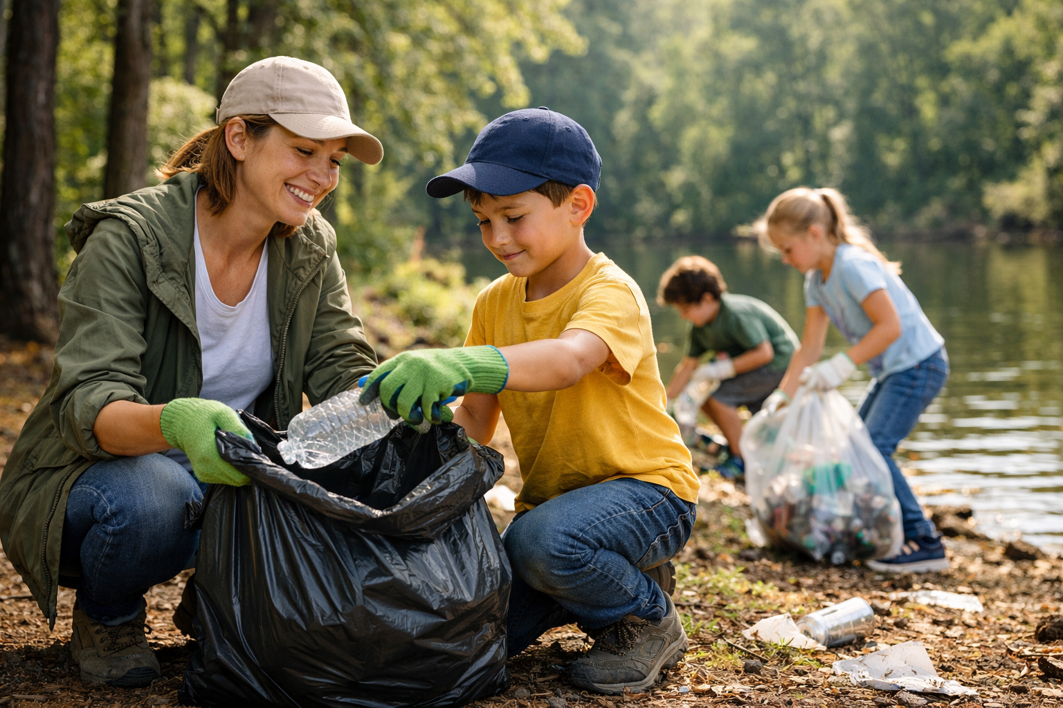 Organiser un nettoyage de la nature avec des enfants
