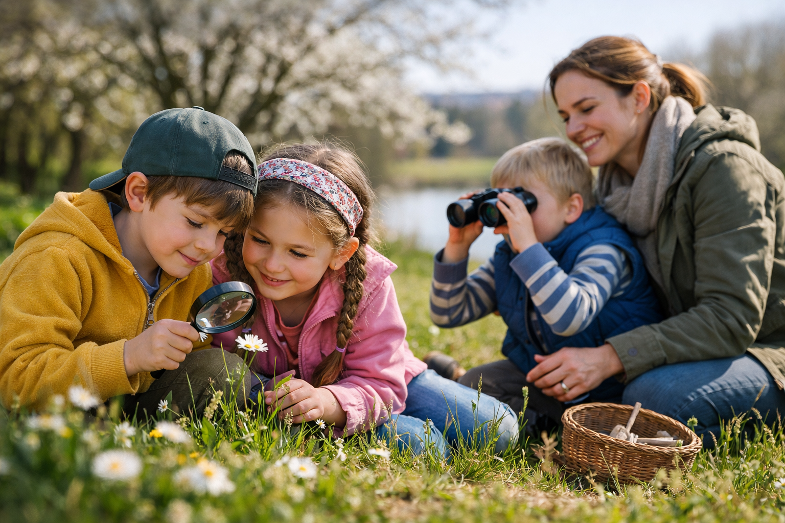 Équinoxe de printemps enfants : jeux nature à faire vite