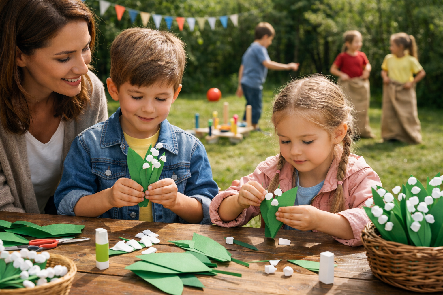 Activités 1er mai pour enfants : muguet papier et jeux