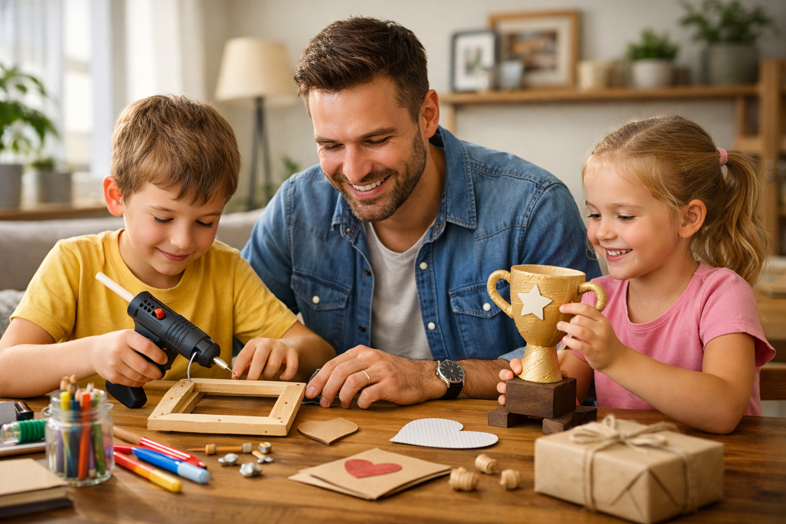 Cadeaux fête des pères pour enfants : bricolages faciles