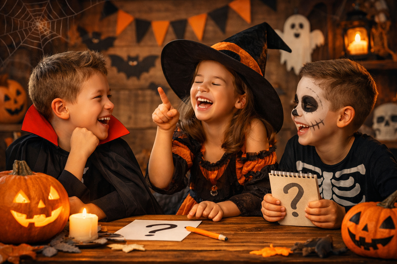 Chasse au trésor Halloween enfants avec devinettes