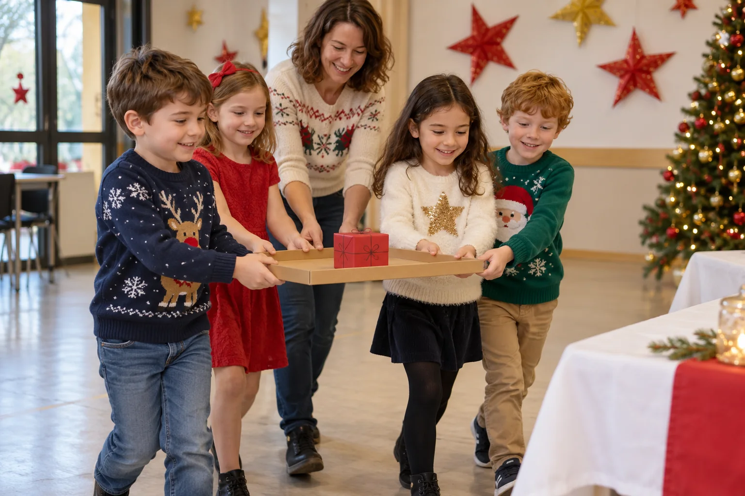 8 jeux de Noël coopératifs pour enfants, sans élimination