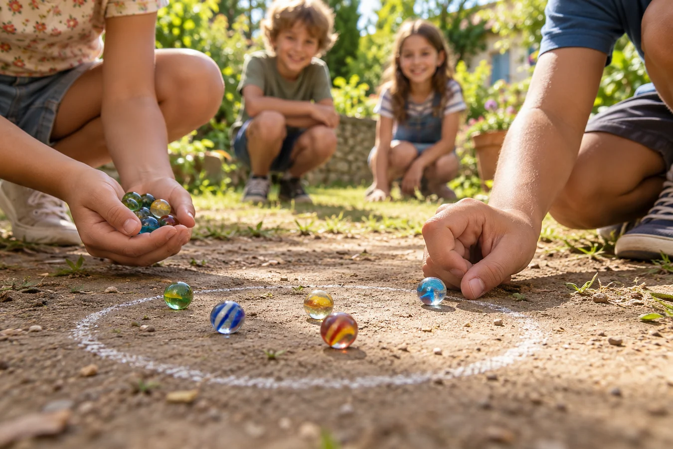 Jeux de billes pour enfants : 4 règles et circuits à imprimer : illustration de contexte