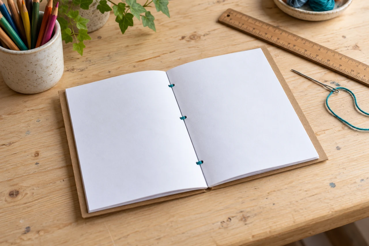 Reliure pour enfants : fabriquer un carnet cousu à trois trous