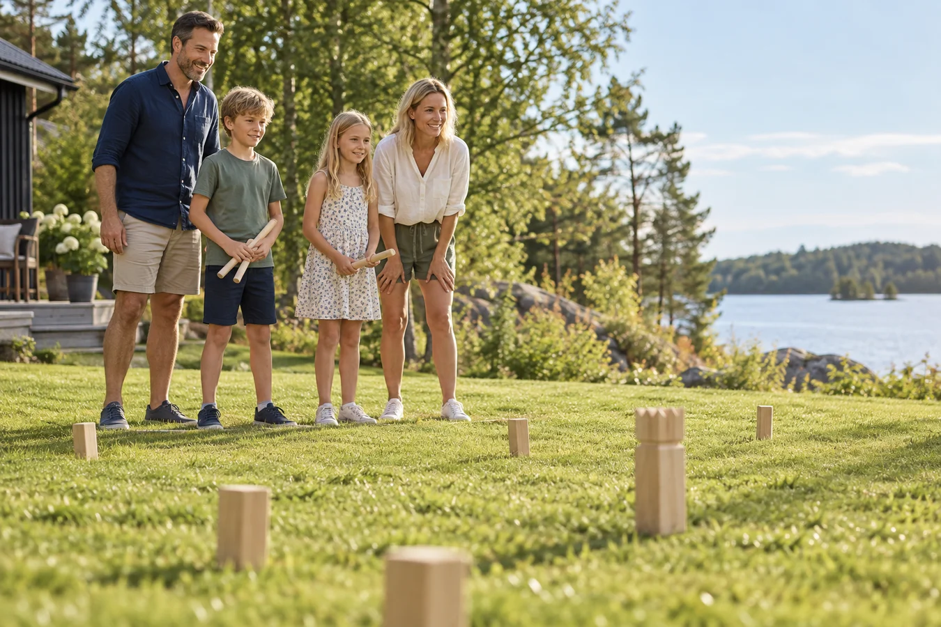 Kubb enfant : règles, terrain et initiation en famille : illustration de contexte
