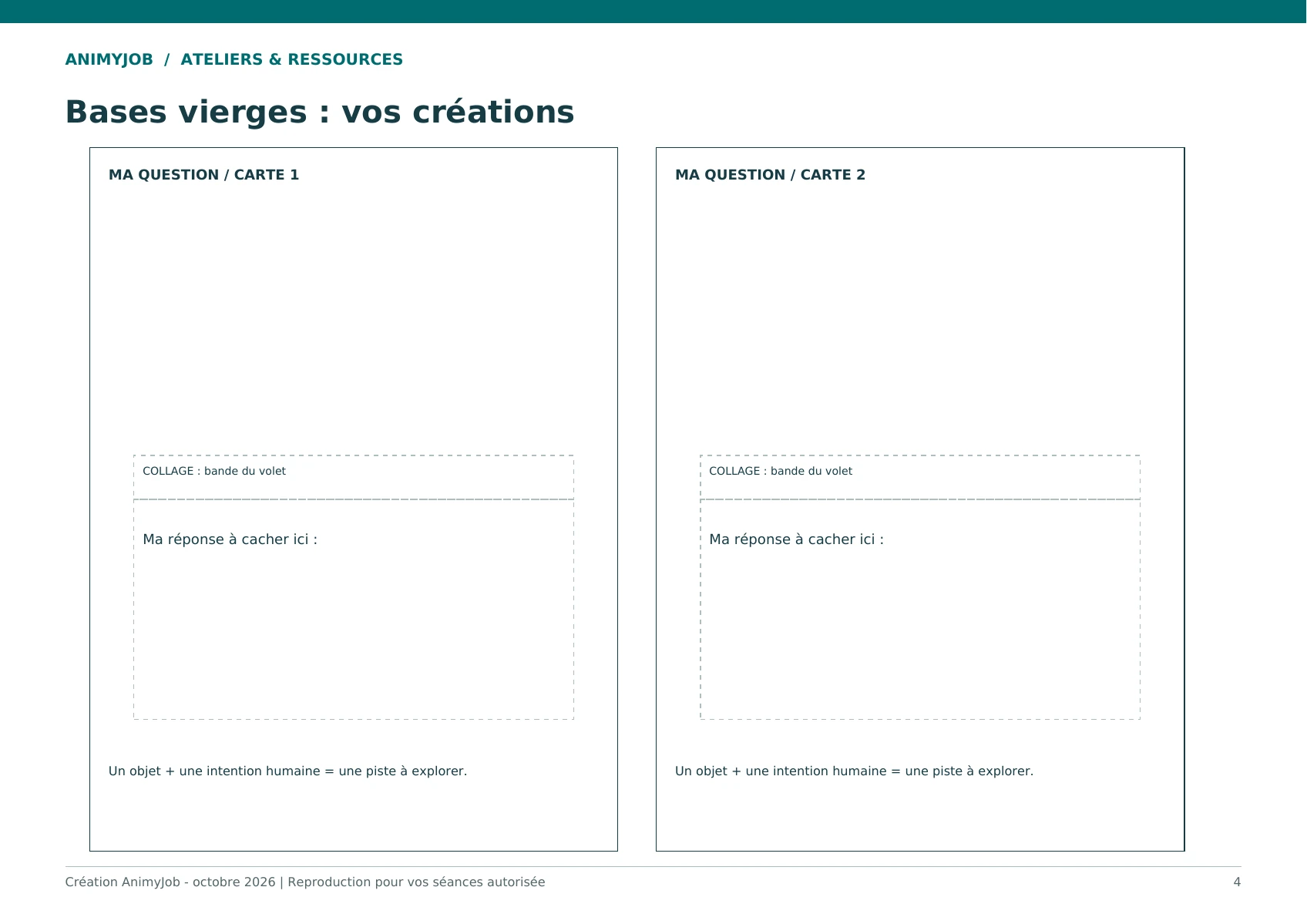 Aperçu réel d’une page du kit Fabriquer un livret de blagues à volets avec les enfants