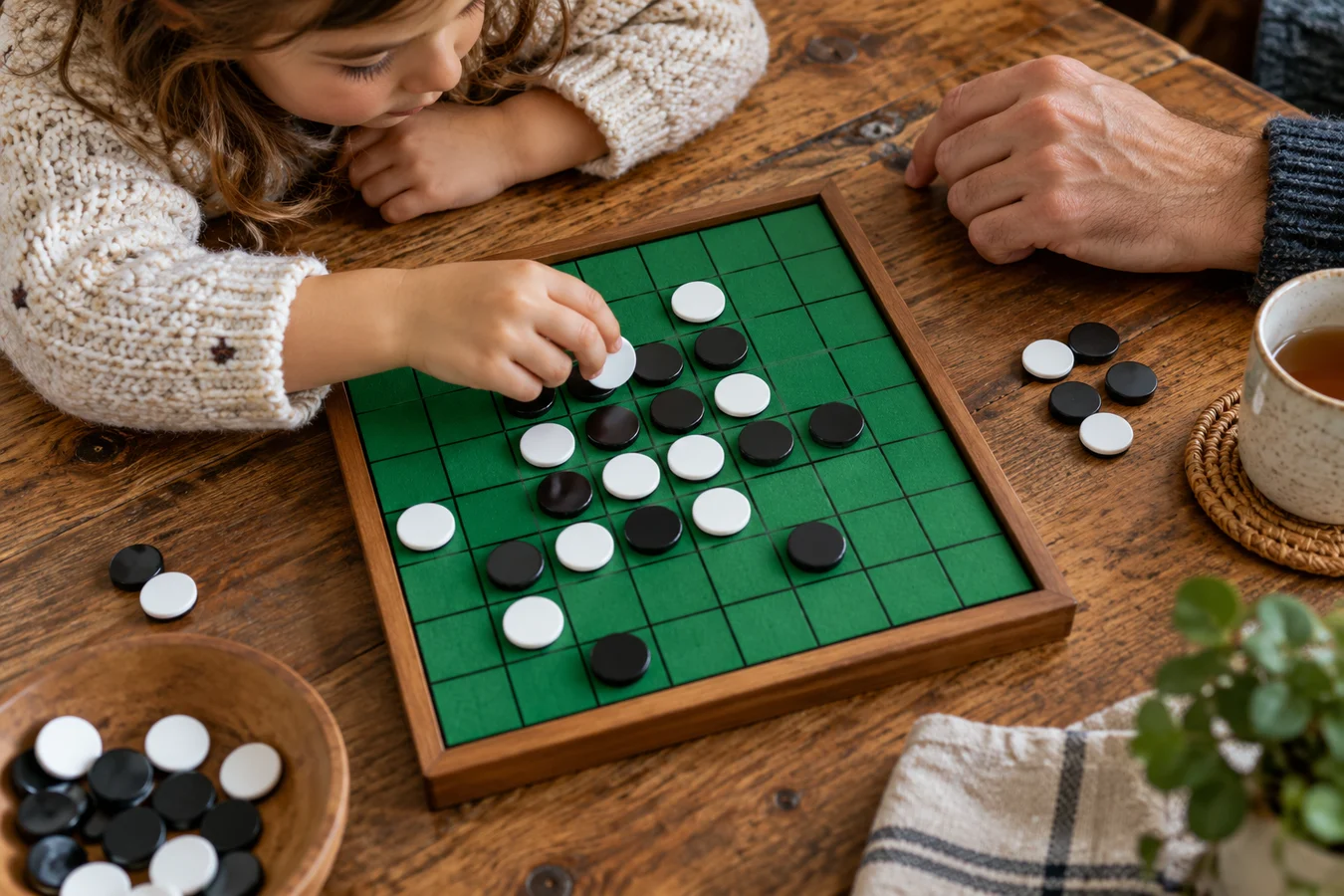 Reversi enfant : règles, plateau et exercices corrigés à imprimer : illustration de contexte