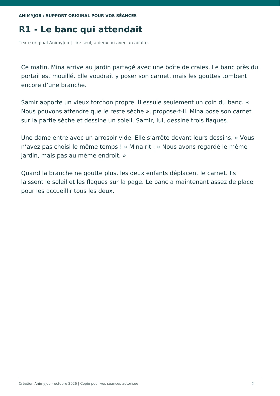 Aperçu réel de la page 2 du PDF Mini-rallye lecture : 3 textes originaux, questions et corrigés