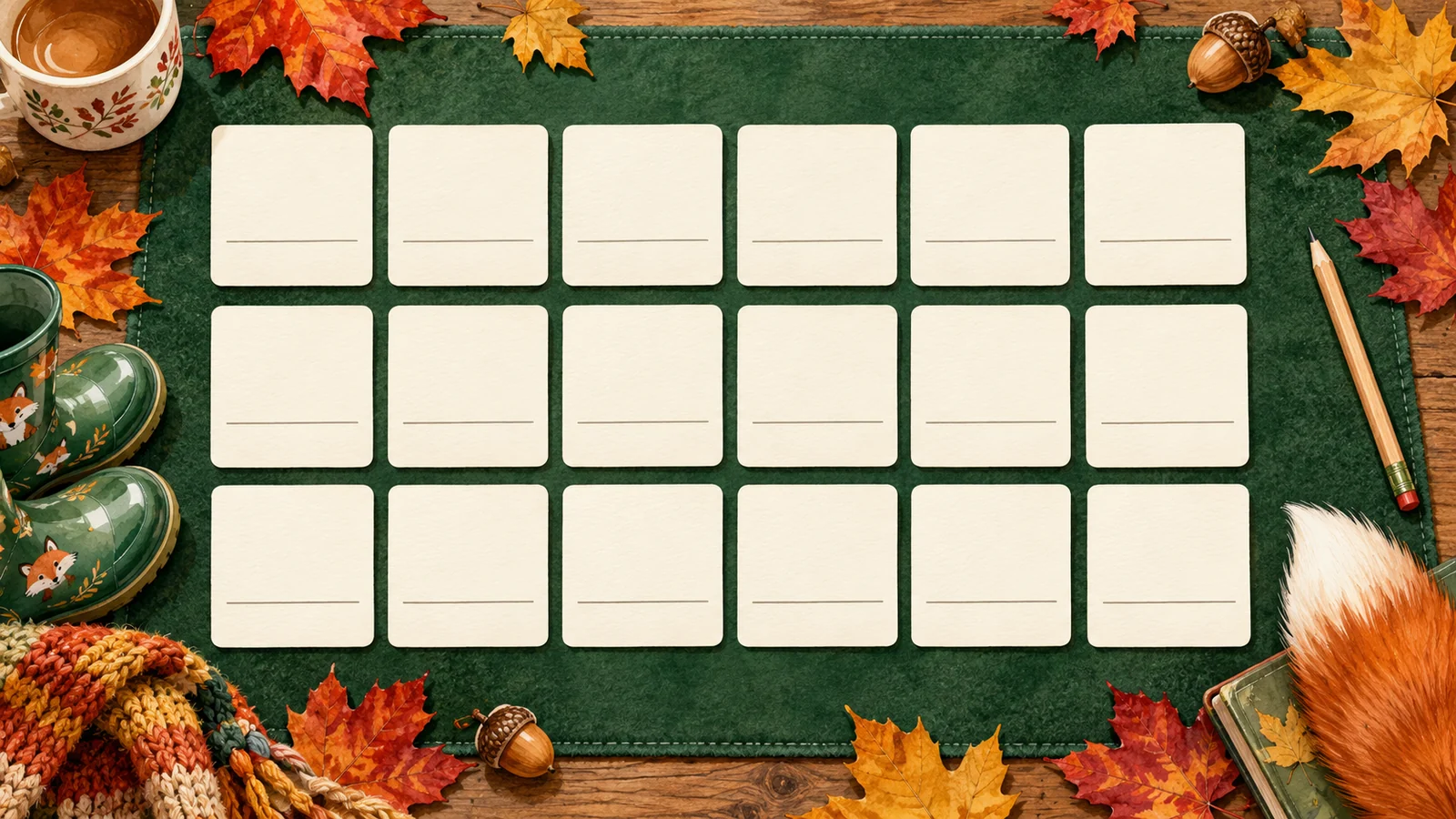 Les lettres de l’automne : 18 mots et trois parcours à imprimer