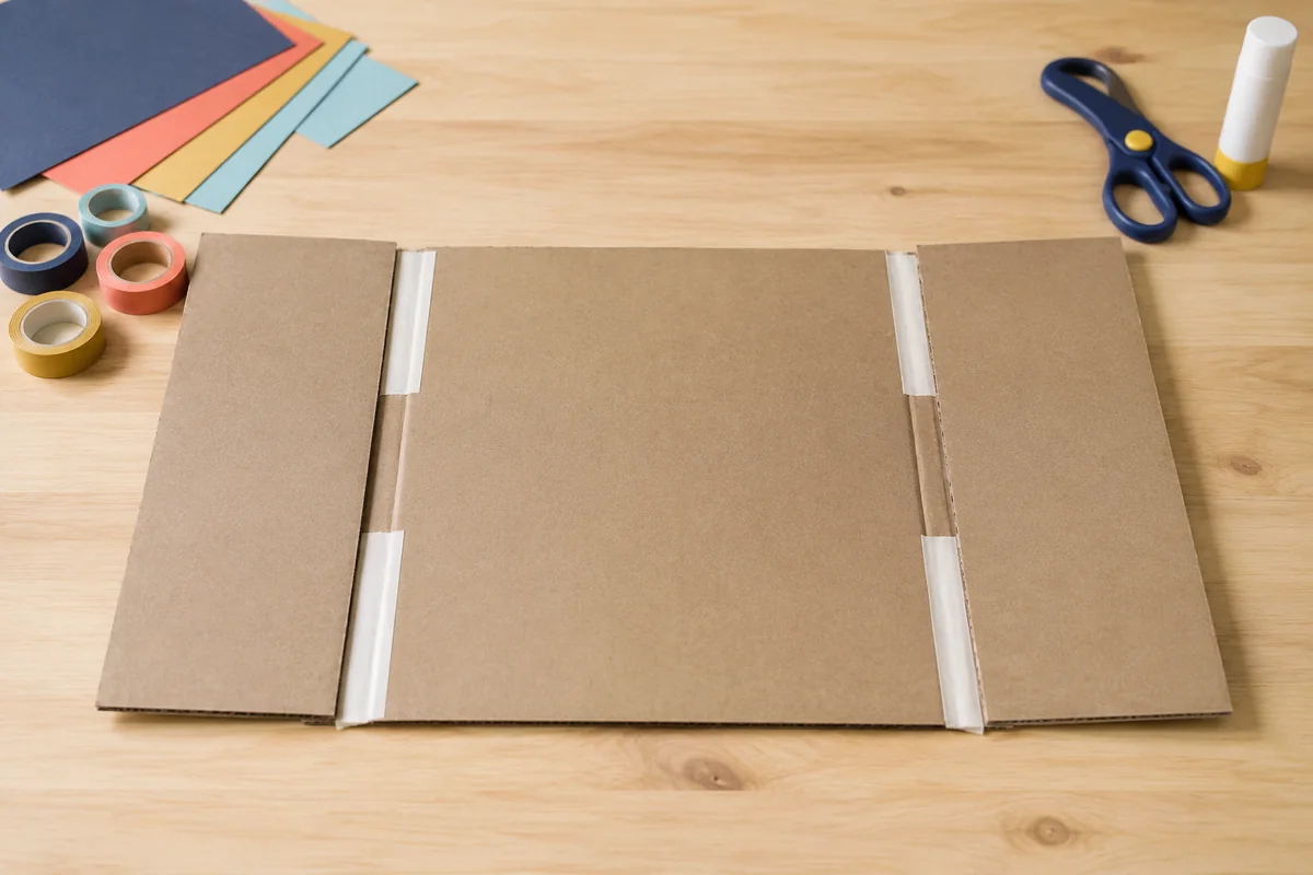 Étape 1 de « Construire un parking pliable pour petites voitures » : préparer la base pliable.