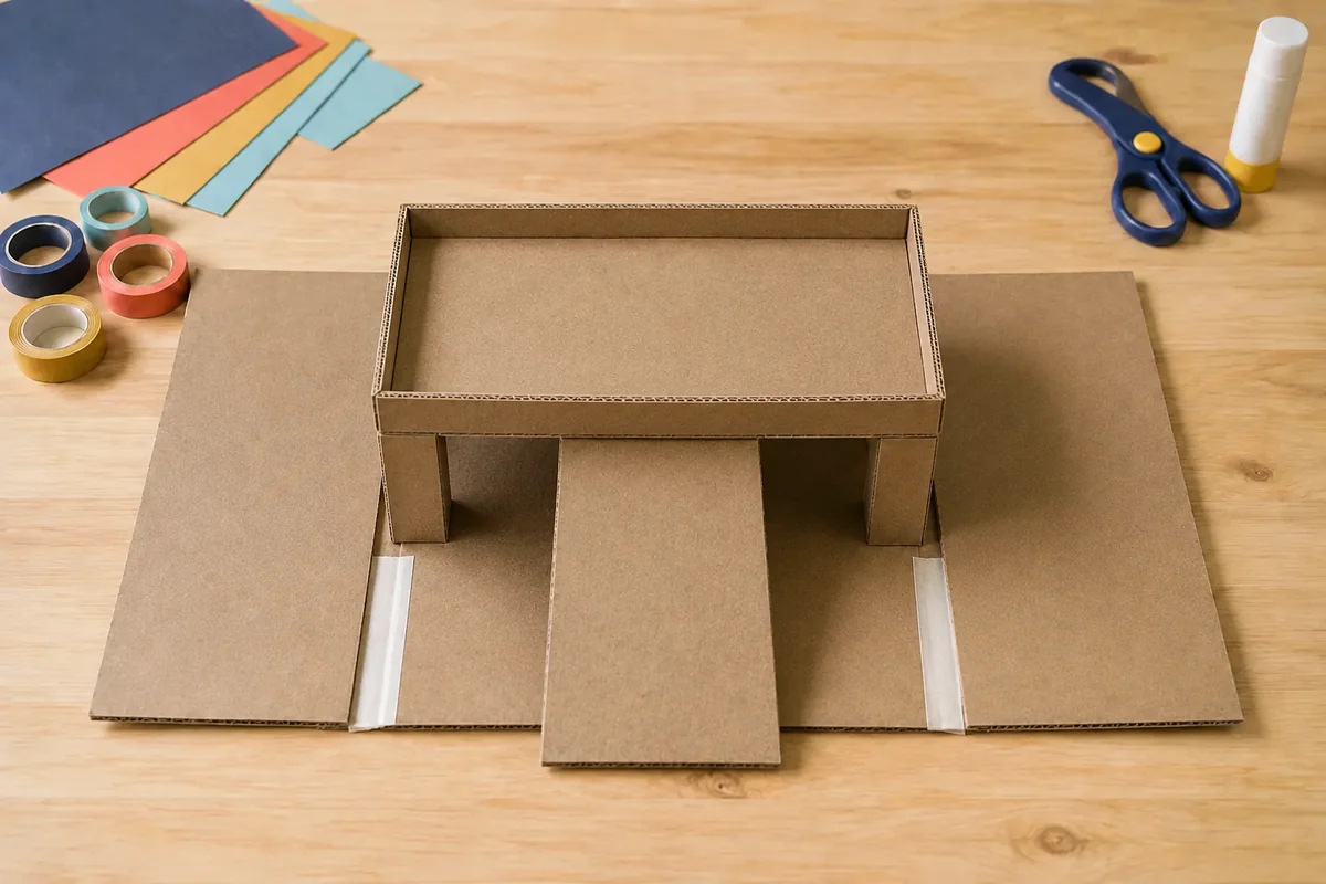 Étape 3 de « Construire un parking pliable pour petites voitures » : ajouter les bordures de sécurité.