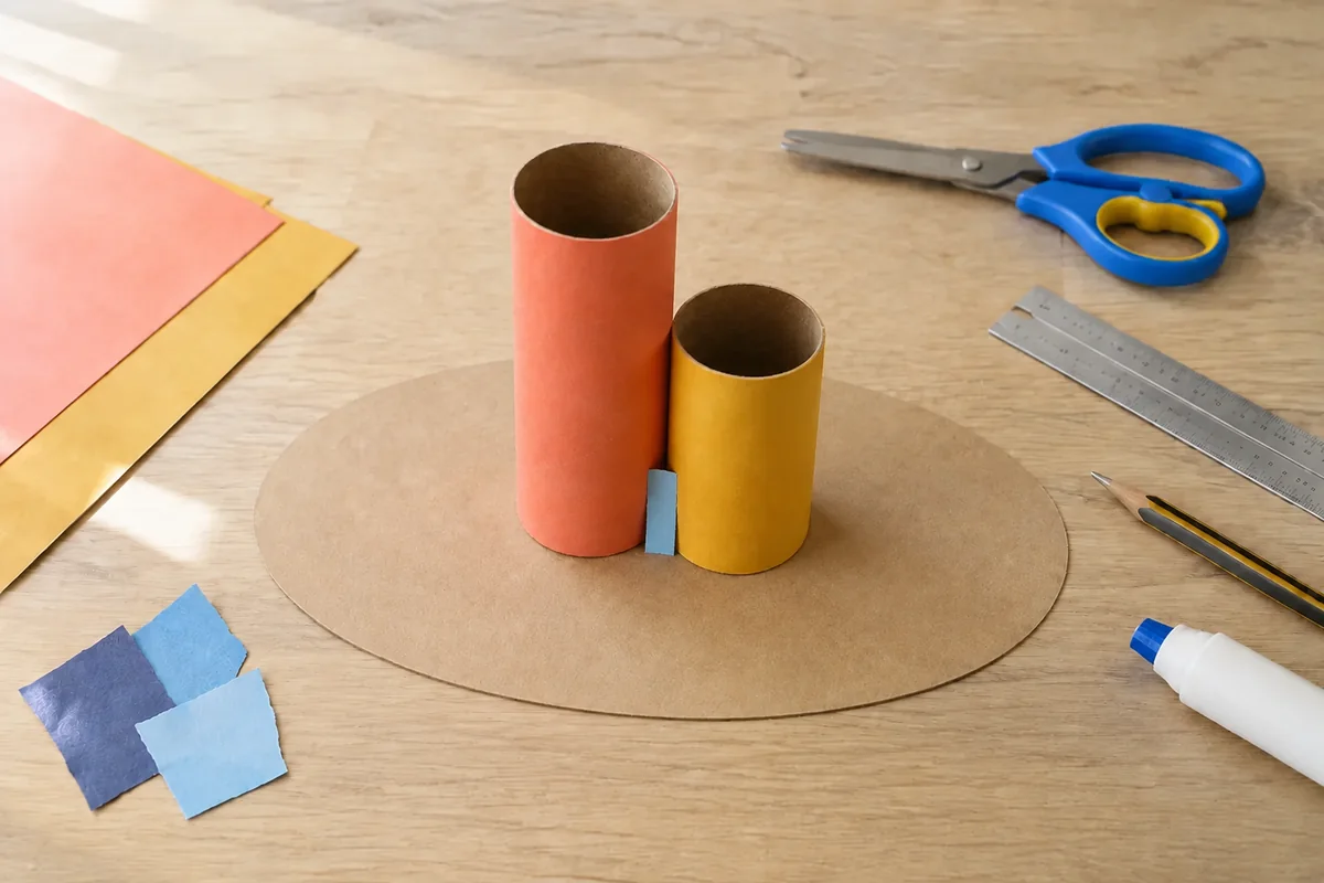 Étape 3 de « Fabriquer un pot à crayons animal à double compartiment » : réunir les compartiments.