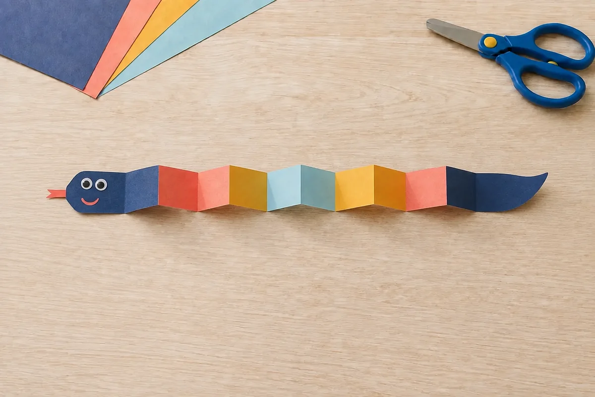 Étape 4 de « Fabriquer un serpent accordéon pour mesurer les objets » : ajouter tête et queue.