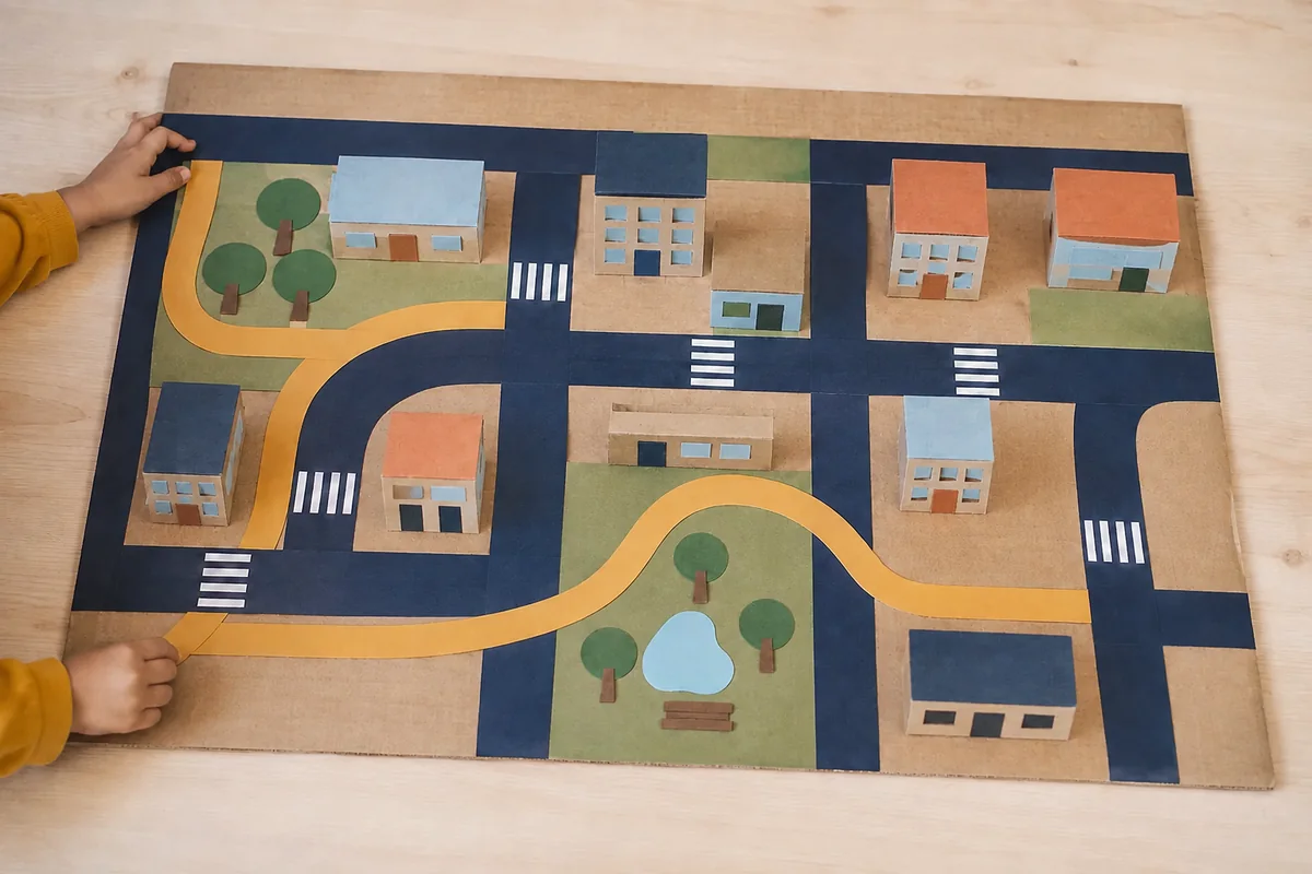 Étape 2 de « Construire une maquette de quartier en emballages » : transformer les emballages.