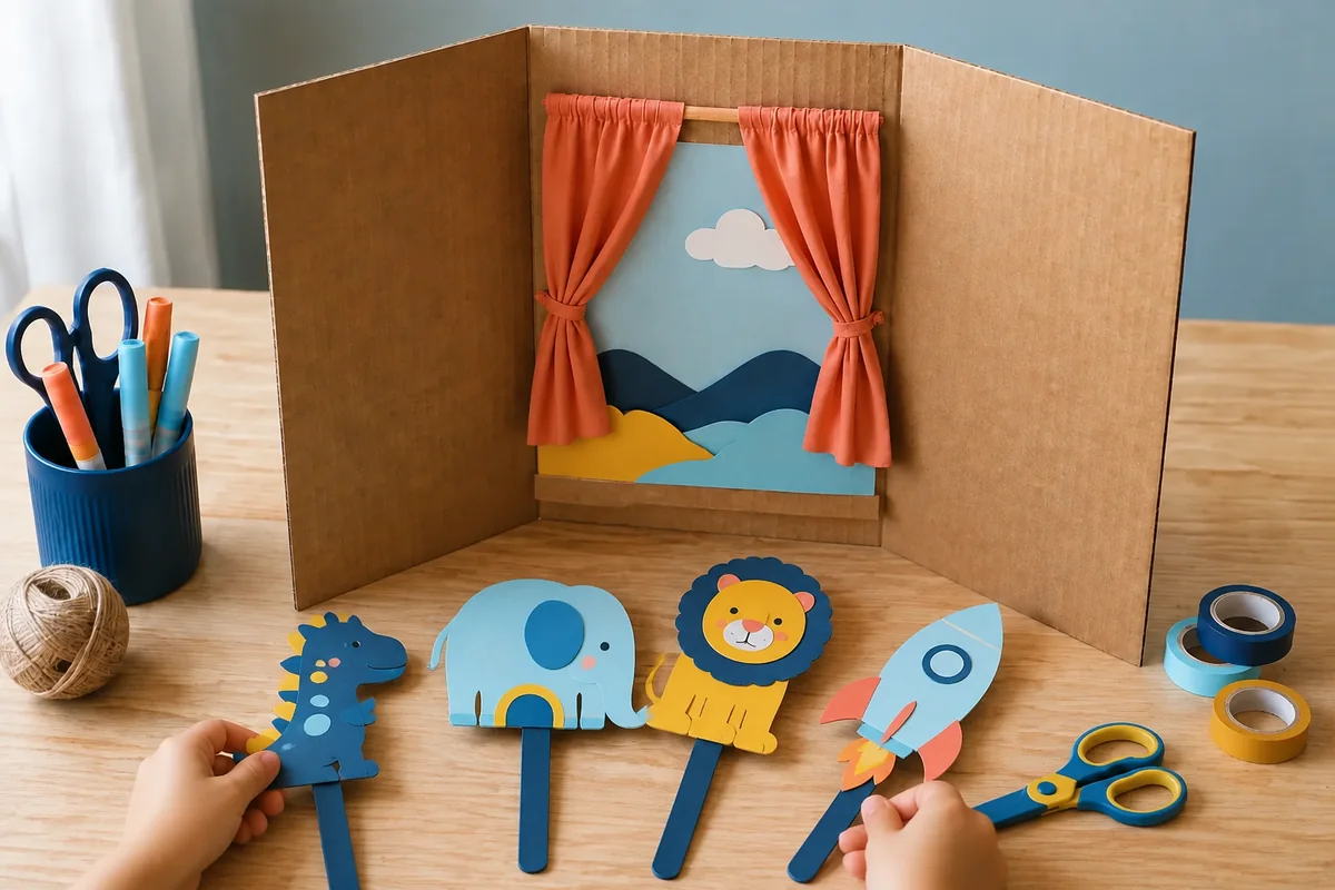 Étape 4 de « Créer un théâtre de marionnettes de table pliable » : fabriquer les marionnettes plates.