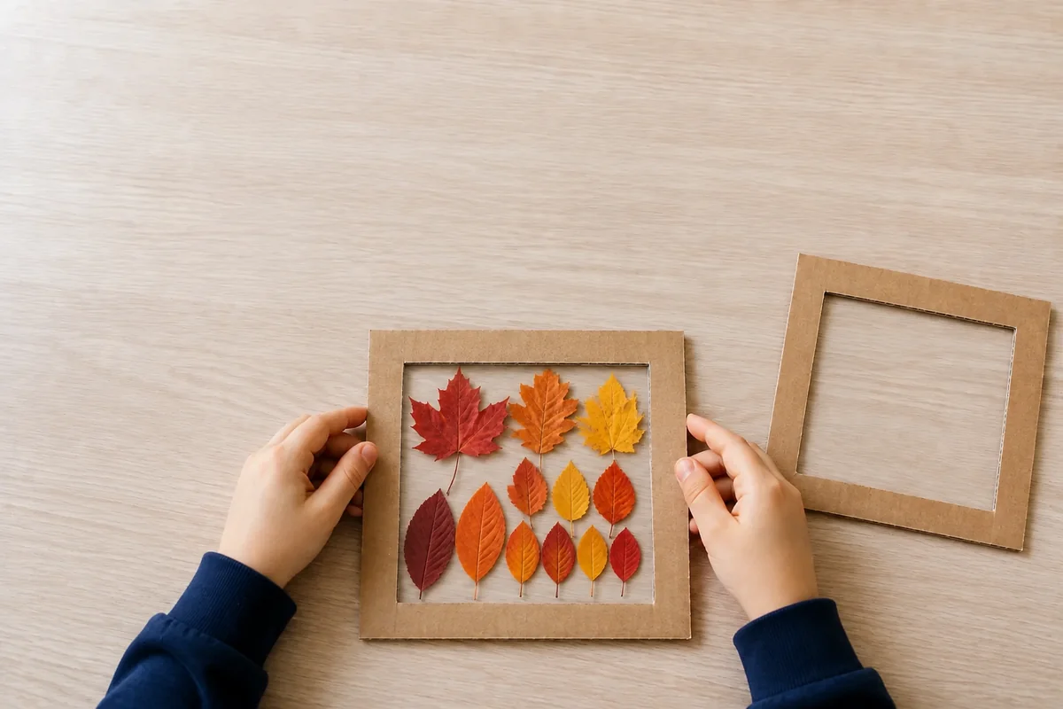 Étape 3 de « Vitrail de feuilles d'automne sans peinture pour la fenêtre » : composer le vitrail.