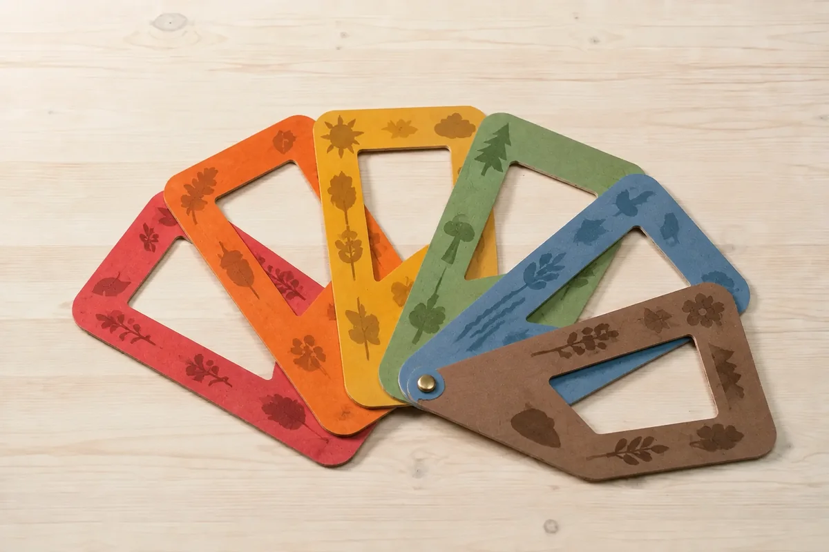 Étape 4 de « Nuancier de poche nature pour chercher les couleurs sans cueillir » : relier le nuancier.