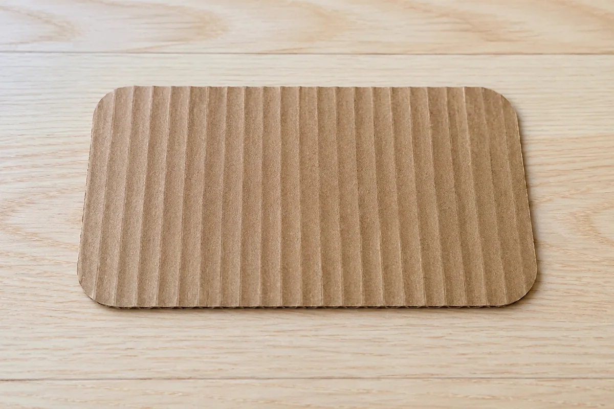 Étape 1 de « Güiro en carton ondulé avec poignée à fabriquer » : préparer le corps rainuré.