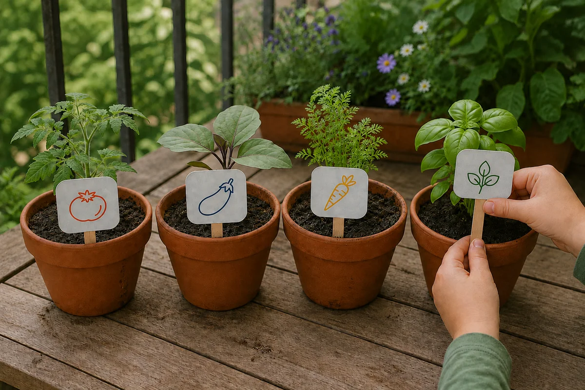 Étape 5 de « Fabriquer des étiquettes de jardin avec des briques alimentaires » : installer au jardin.