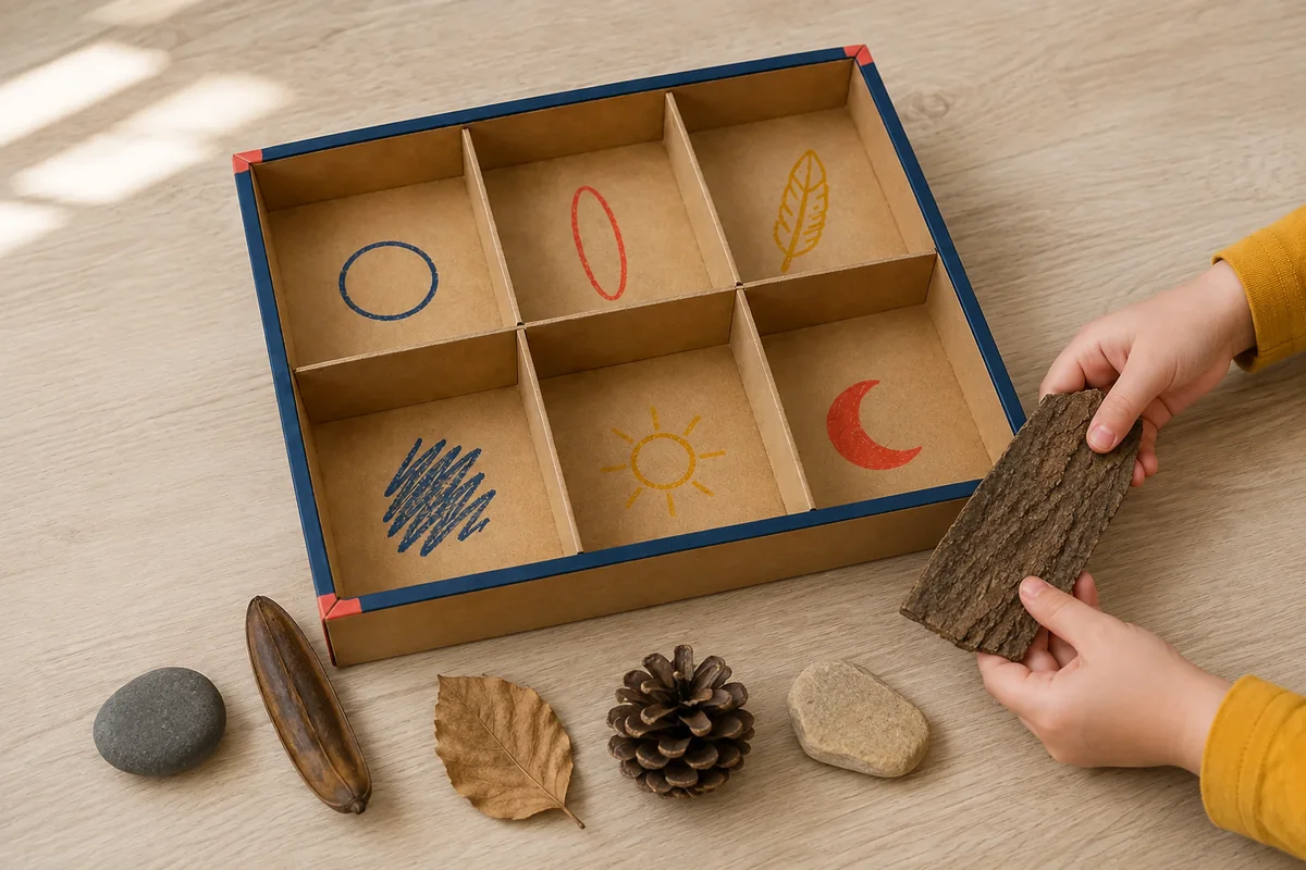 Étape 3 de « Créer une boîte de tri pour les trésors de forêt » : sélectionner des trouvailles sûres.
