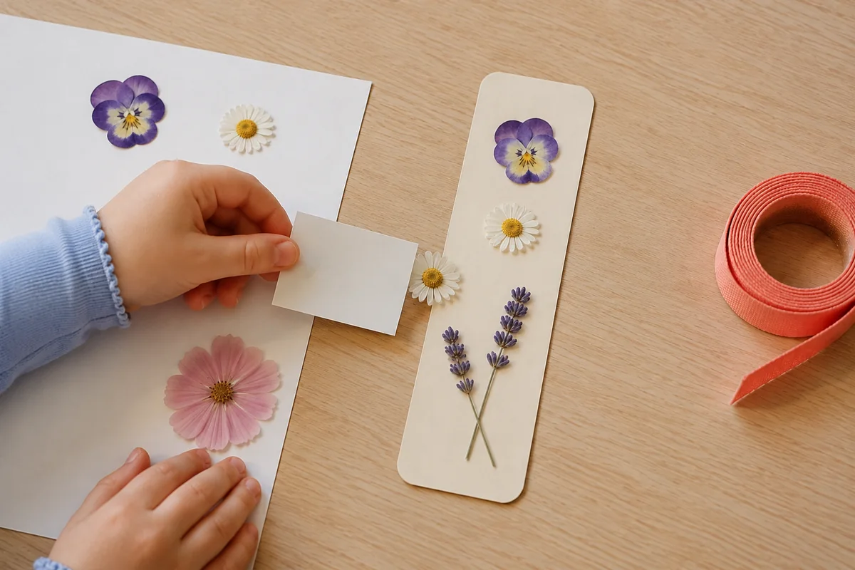 Étape 2 de « Fabriquer un marque-page floral sans résine » : préparer le fond du marque-page.