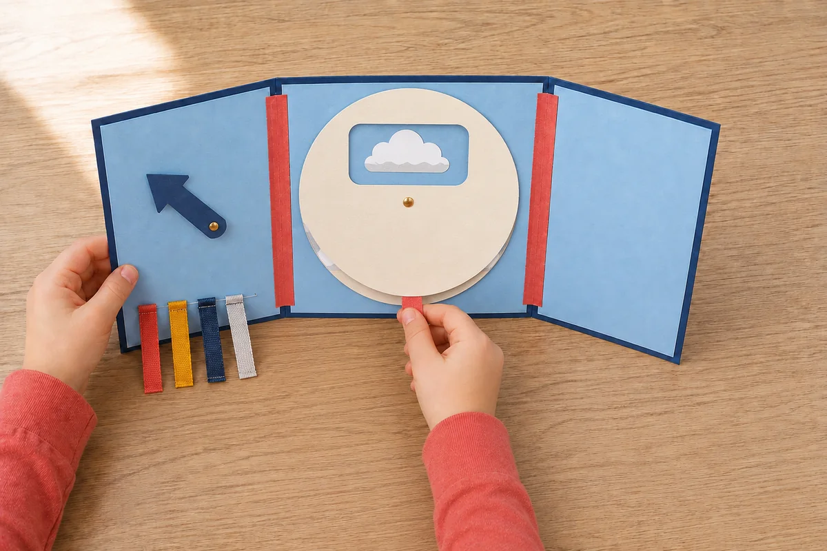 Étape 3 de « Tableau météo scientifique : observer vent, nuages et pluie » : créer la roue des nuages.